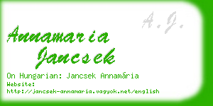 annamaria jancsek business card