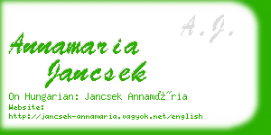 annamaria jancsek business card